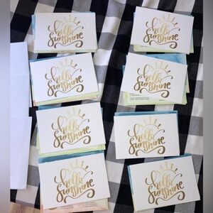 Gold 'Hello Sunshine' Greeting Cards
